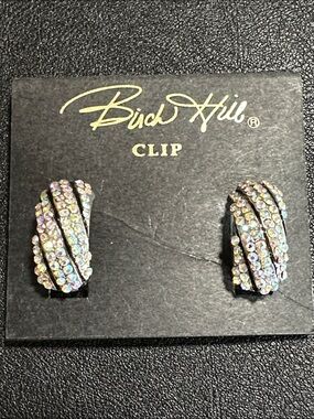 Birch Hill AB Rhinestone New Clip On Earrings